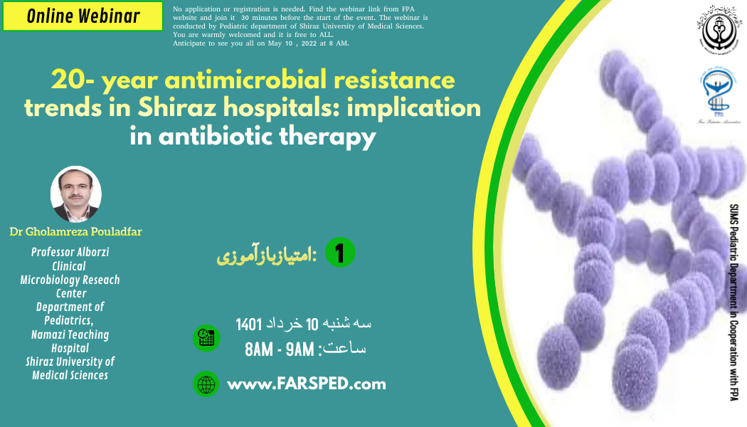 20- year antimicrobial resistance trends in Shiraz hospitals: implication in antibiotic therapy